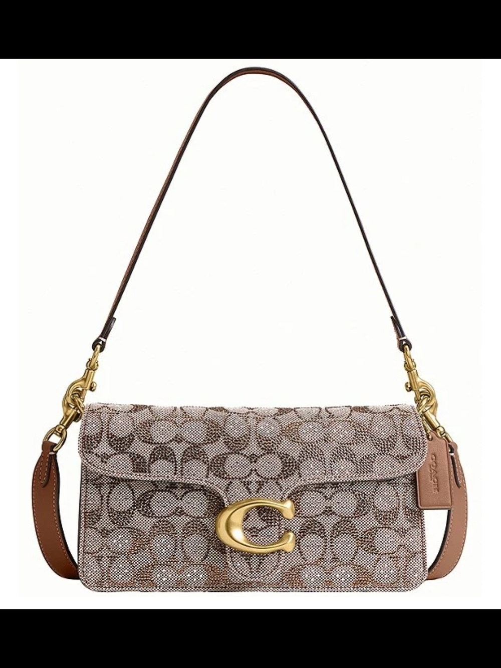 NWT Coach Women's Tabby 26 Crystal Signature Jacquard Shoulder Bag